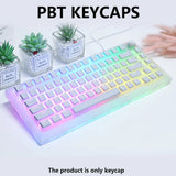 GIBKEY PBT Pudding Keycaps 129 Keys OEM RGB Backlit Set for Mechanical Keyboard Model