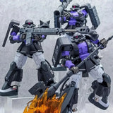 Black Military Mecha Robot Assemble Model Kit 1/144 Scale Plastic Figure Toy Model