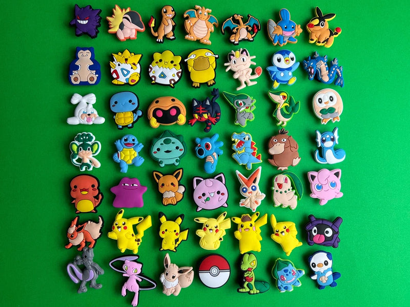 Pokemon Inspired  Shoe Charms For Crocs Anime Charms Pikachu Charms LOT Charms