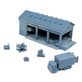 Outland Models Railroad  Warehouse Loading Dock w Accessories1:220 Z Scale Model