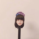 1/6 Scale Maid With Bangs Head Sculpture Model For 12-inch Action Figures Body Model