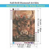 5D Diamond Painting Kits for Adults, Highland Cow Diamond Art for Model