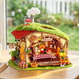 Rolife Fluffy Grove DIY Miniature House Dollhouse Kit with Furniture Xmas Gifts Model