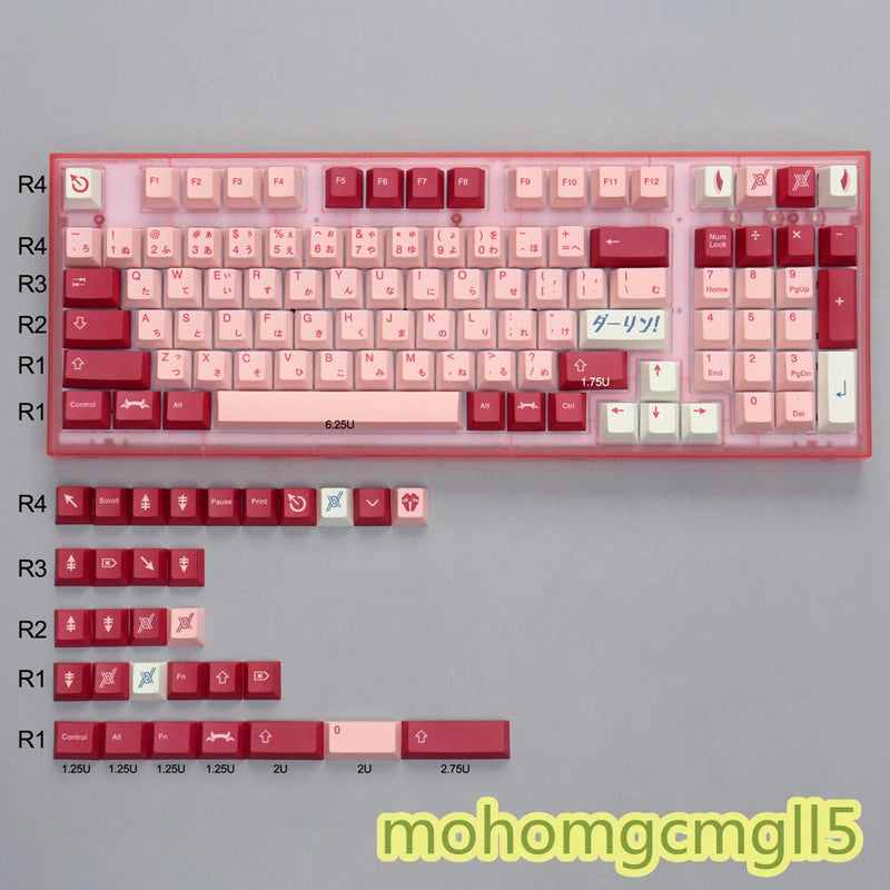 GMK DARLING in the FRANXX Keycaps Set 129 PCS Cherry OEM For Mechanical Keyboard Model