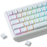 White keycap Set,Shine Through keycaps 60 75 Percent, Japanese Style PBT Key ... Model
