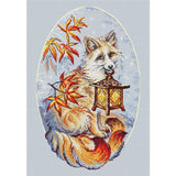 Letistitch counted cross stitch kit "Kitsune", 15x23cm, DIY Model
