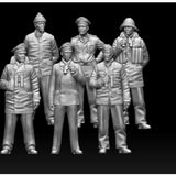 WwII German U-boat 6 Figures 1/35 Scale Model Kit Resin Printed Model