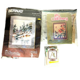 Partially Finished Counted Cross Stitch Kits Bernat Silver Creek Jiffy Stitchery Model
