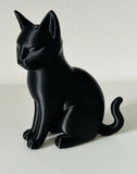 3D Printed Plastic Black Cat Model Figure Toy Display Home Gift Cat Lover 11 Cm Model