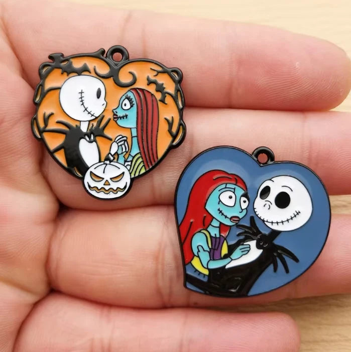 Lot Nightmare Before Christmas Enamel Charms Metal Pendants earrings DIY Jewelry Charms