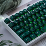 Frosted Translucent Clear Keycaps Set Green Crystal 115 Keys Cherry Emerald Model