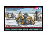 1/48 Scale Tamiya Models LUFTWAFFE CREW W/ KETTENKRAFTRAD KIT Item #32412 Model