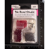 Jewelry Beading Kit Bead Studio Crystal Trellis Bracelet Kit Cranberry Punch DIY Model