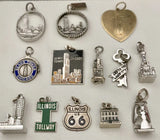 Vintage Chicago Illinois Sterling Silver Charms choice Charms