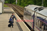 PHOTO  TRAIN AT DINGWALL STATION (3) PASSENGERS HURRY TO BOARD AN INVERNESS KYLE Model