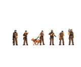 NOCH HO 1/87 Special Task Force (6 policemen and 1 police dog) Model