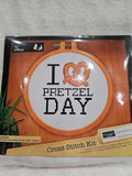 The Office, Cross Stitch Kit-I Love Pretzel Day, Complete Kit Model