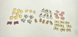 Bulk Enamel Charm Lot 50pc Mixed Fruit Animal Bow + Phone Strap Loops Charms
