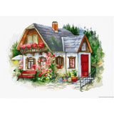 Luca-S counted Cross Stitch kit "Beautiful Country House", 34x24cm, DIY Model