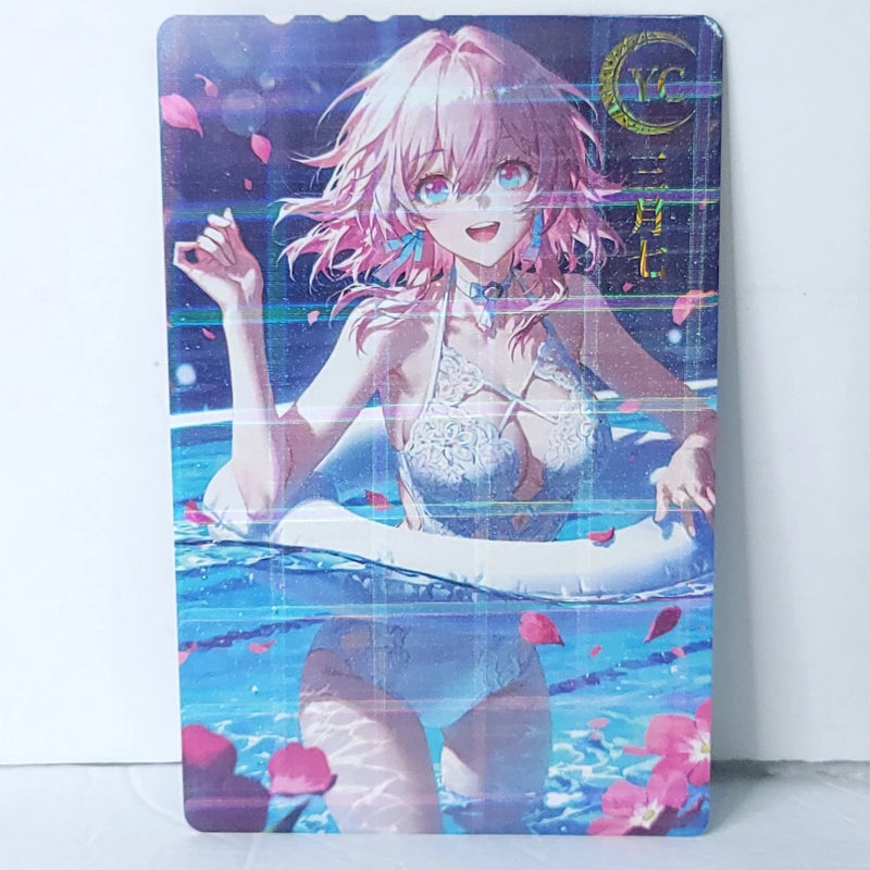 March 7th Waifu Card Pool Day Holo Anime Girl Wall Art Oversized Board A5 Model