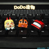 Chainsaw Man Pochita Power Denji Custom Keycaps Cherry MX Mechanical Keyboard Model