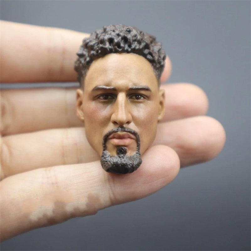 1/6 Sport Man Beard Head Carved Model Toys Fit 12'' Muscle Action Figure Model