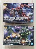 GUNDAM Zaku II Red Comet & Type C-6/R6 THE ORIGIN 1:144 HG SET Model Kit Model