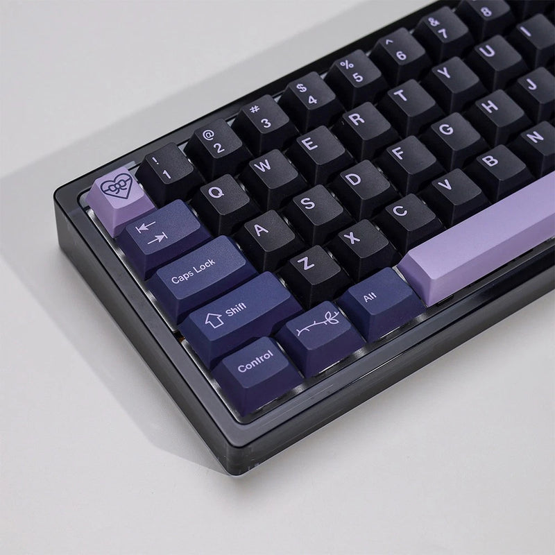 Korea First Love Keycaps Cherry Profile Purple Black Dye Sub PBT Keycap Set Model