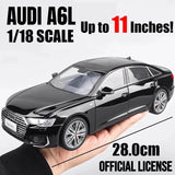 1:18 Scale Audi A6L Model Car, Diecast Collectible Pull Back Toy Car with Sound Model