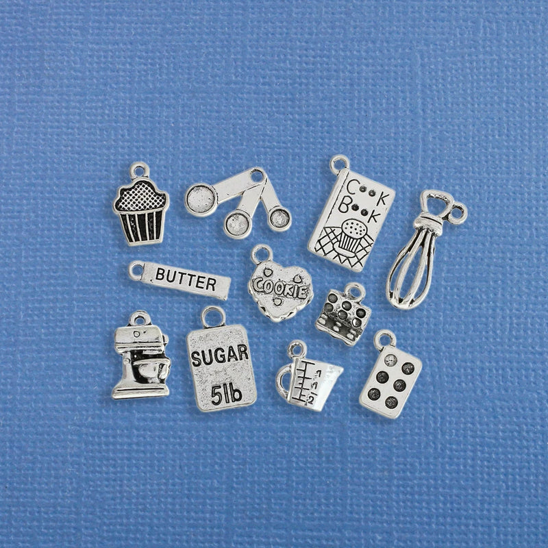 In the Kitchen Charm Collection Antique Silver Tone 11 Different Charms - COL252 Charms