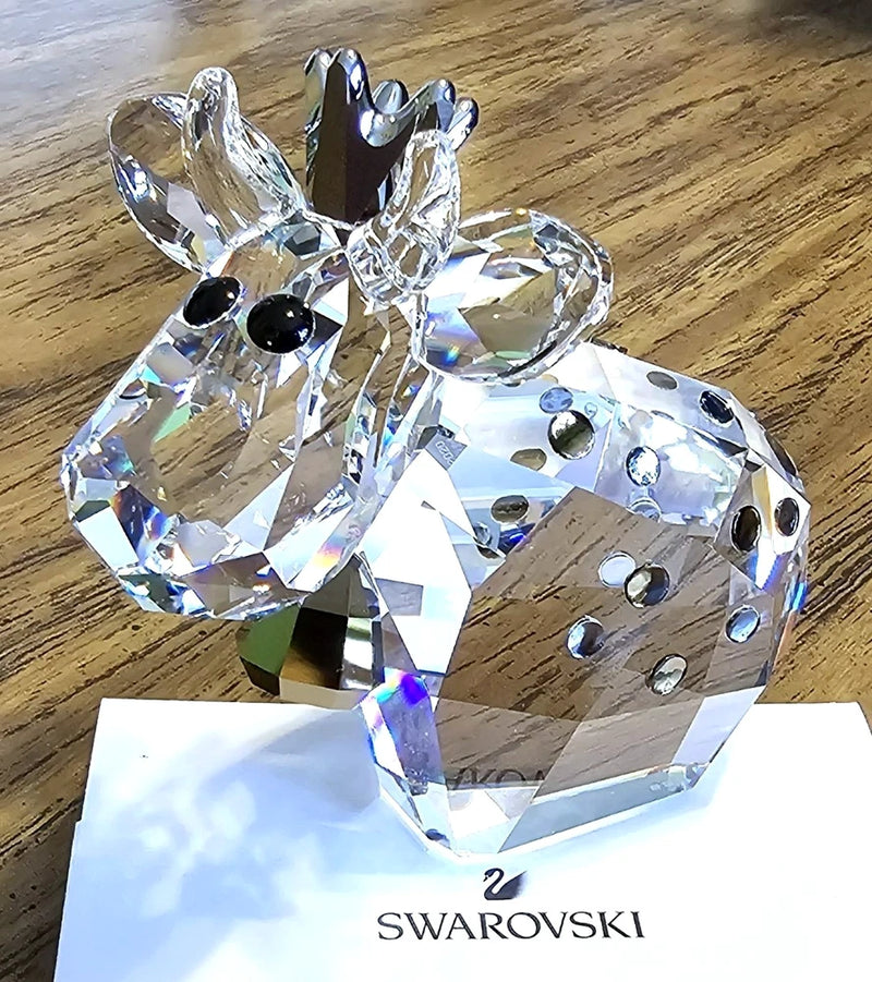 ??Swarovski Crystal 2020 Large 4 Inch Tall Lovlots Birthday Princess Mo Cow NIB Model