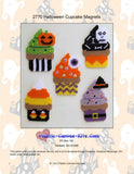 Halloween Cupcake Magnets-Plastic Canvas Pattern or Kit Model