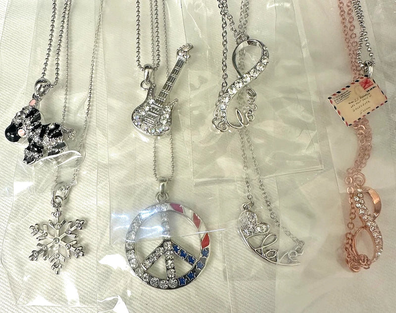 20pcs Lot New Crystal Charm Pendant Necklaces Jewelry #99 Infinity Heart Dove Charms