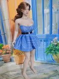 1/6 Scale Female Blue Sheath Short Dress Model For 12" Action Figure Body Model