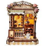 Book Nook Kit ?C DIY Miniature House 3D Puzzle with LED, 96-Piece Tiny House D... Model