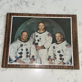 Vtg NASA Crew Of Apollo Moon Mission Neil Armstrong Space History Laminate Board Model