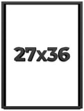 27x36 Shadow Box Frame Black | 1 inches Deep Real Wood Contemporary Shadowbox Di Model
