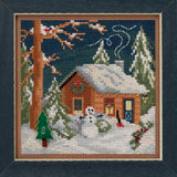 MILL HILL Buttons Beads Kit Counted Cross Stitch CHRISTMAS CABIN MH14-1834 Model