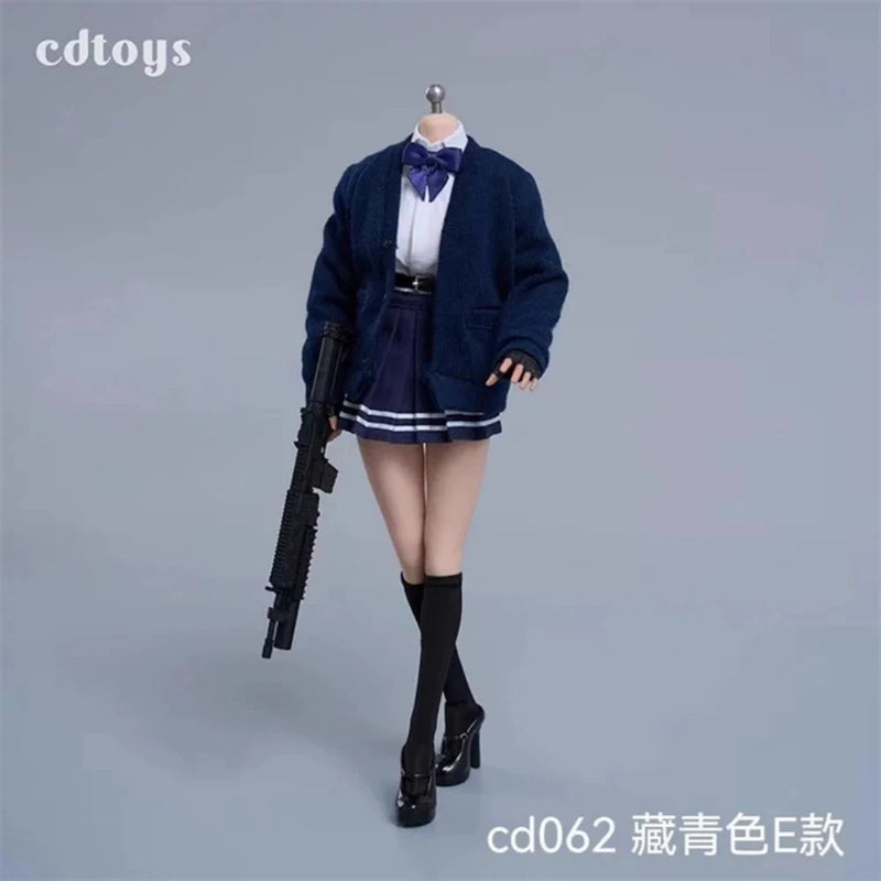 cdtoys cd062 1/6 Girl Cardigan JK Skirt Clothing Model Fit 12'' Body Figure toys Model