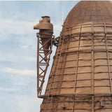 HO CYCLONE Dust Collector KIT, with framing, rooftop, shop, 1/87 SCALE, folding Model