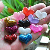 22pcs Diy Heart Earring Charms Resin Necklace Bracelet Jewelry Pendant Accessori Charms