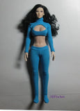 1Set Female Blue Stretch Clothes Model 1/6 Fit for 12