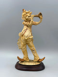 Vintage Pucci?signed Capodimonte style hobo clown figurine, Made in Italy Model