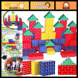 48 Pcs Jumbo Cardboard Building Blocks - Extra Thick Stacking Toys for Kids, Sha Model