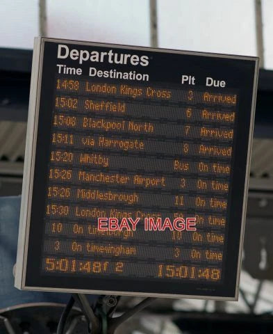 PHOTO  CONFUSED DEPARTURE BOARD YORK STATION SEEMS TO HAVE INVENTED NEW DESTINAT Model