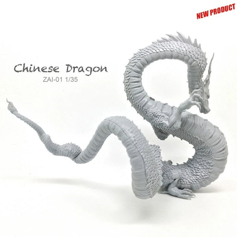 1/35 resin model kit Fantasy Holy Beast, Chinese Dragon unassembled unpainted Model