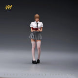 1/18 Miniatures Grey JK Pleated Skirt Girl Scene Props Model Figures For Cars Model