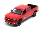 2017 Chevrolet Silverado Red Diecast 1:29 Scale Model - Welly 24083RD Model