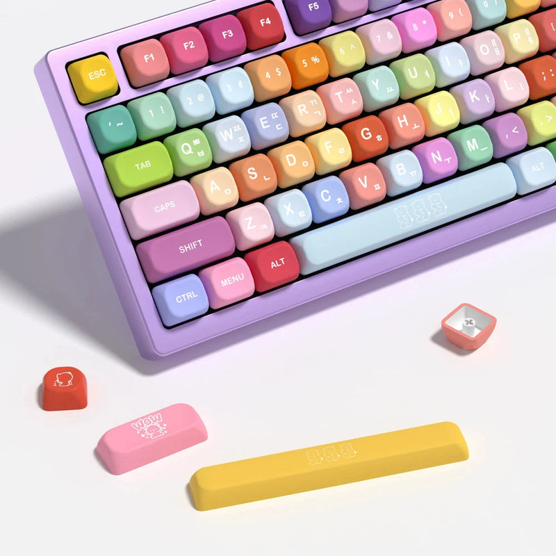KBDiy Gummy Bears PBT Keycaps 141 Keys Korean English MX Mechanical Gaming Model