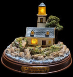 Thomas Kinkade A Light in the Storm Lighthouse Figurine Seaside Memories  W/COA Model